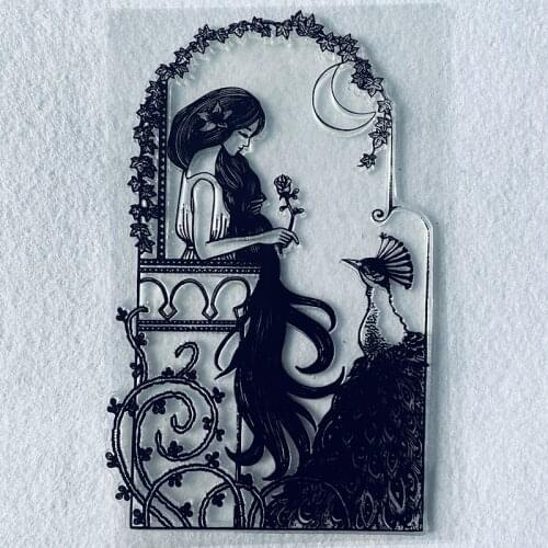 Long hair girl fairy Clear Stamp Transparent Silicone Stamp Seal Sheet For Scrapbooking Photo Album Decoration l