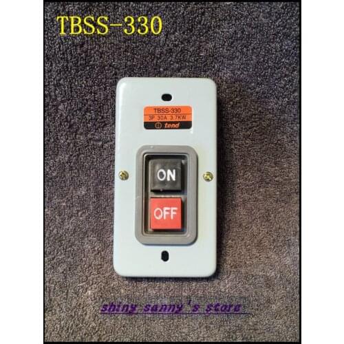 1Pcs TBSS-330 (CBSS-330) 3P Power Pushbutton Switch 30A 3.7KW Brand New