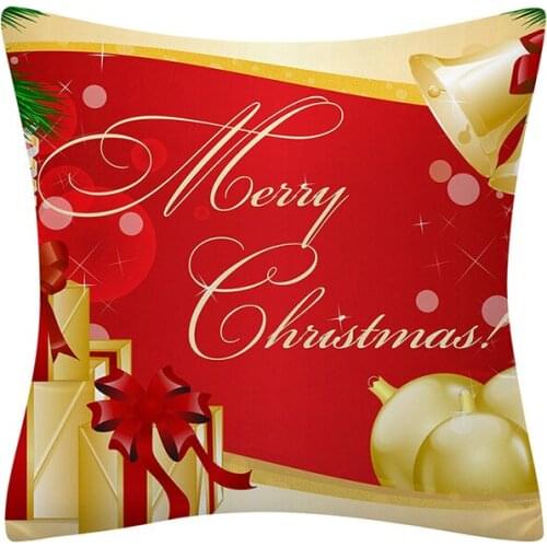 Christmas tree Bells Red Plaid Pillow cushion covers christmas decorations for sofa home decor Throw pillow case cover 45x45