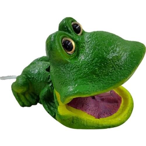 Cute Resin Mini Cute Frog/Crocodile Model Aquarium Fish Tank Oxygen Pump Air Bubble Stone Ornament Decor New