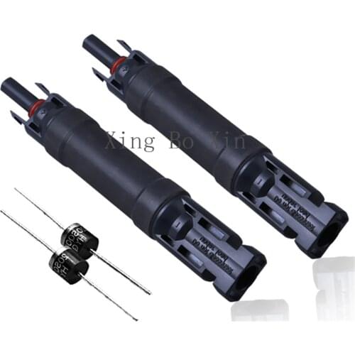 5PCS 10A 15A DC Diode Solar Plug Connector Diode Connector For Solar knob Auto-lock Water proof connectors