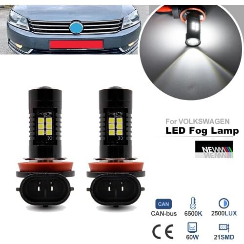 LED H11 H8 Fog Lamp Bulb for VW Polo 5 Gti PASSAT B7 for Škoda Fabia 2 Superb II B6 3T Octavia II 2 Canbus Error Free Headlight