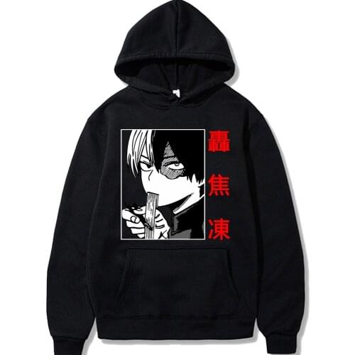 My Hero Academia Unisex Hoodie Japanese Anime Shoto Todoroki Tether Mens Hoodie Streetwear Casual Sweatshirt XS-3XL
