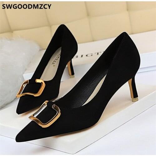Black Pumps Women Shoes Luxury Heels Office Shoes Women Bigtree Red High Heel Shoes Fashion Fetish High Heels Sexy Buty Damskie