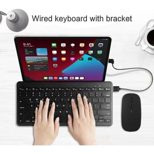 Wried Keyboard For iPad Pro 11 12.9 inch 2020 2018 Tablet Ultra Slim Mini Wired Keyboard For iPad Air 4 10.9 Slim Portable USB C