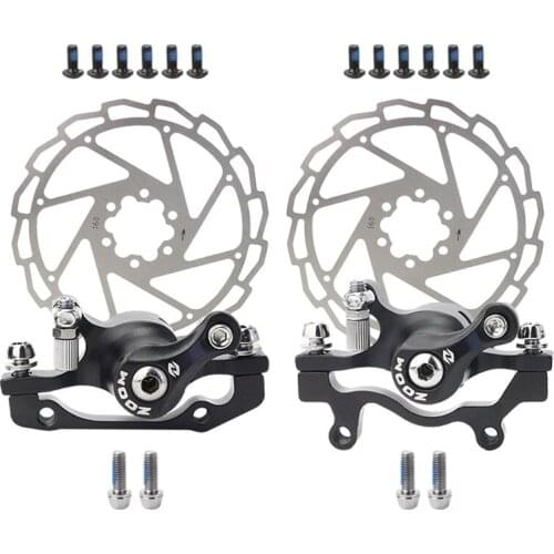 ZOOM Aluminum Alloy Bicycle Rear Disc Brake Black Mountain Road MTB Bike Mechanical Caliper Disc Brakes Double Brake