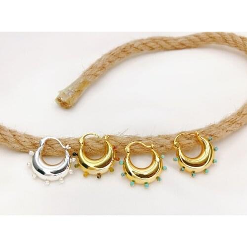 New European and American style inlaid tourmaline ladies earrings 1 fashion earrings women