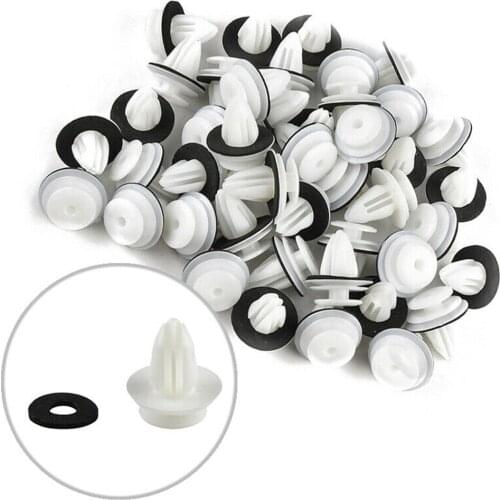 100* Plastic Trunk Screw Rivets Set Car Bumper Fender For Auto Fastener Clips