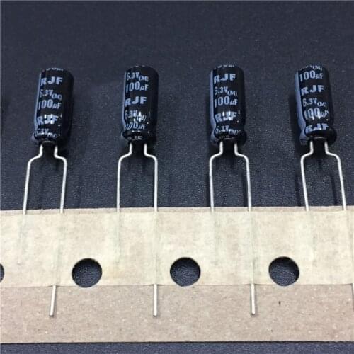 100pcs 100uF 6.3V Japan ELNA RJF Series 5x11mm 6.3V100uF Super Low Impedance High Reliability Capacitor for Audio