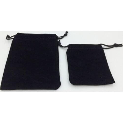 100pcs 10*12cm black Pure color Velvet Bags woman vintage drawstring bag for Party/Jewelry/Gift diy handmade Pouch Packaging Bag
