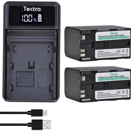 2Pcs 8400mAh BP-970G BP-975 Battery for Canon EOS C100,EOS C100 Mark II,EOS C300,EOS C300 PL,GL2,with BP970G Battery Charger