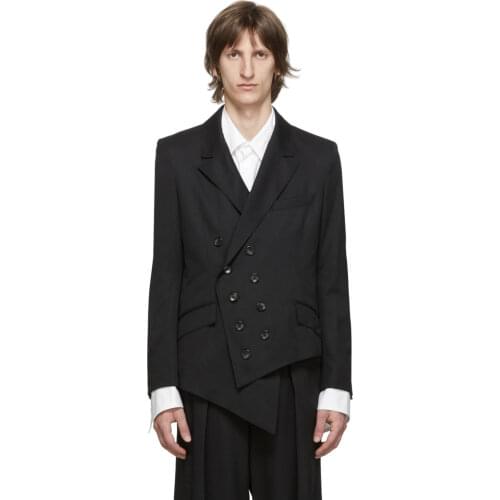 2020 New fashion man loose suit Spring and autumn asymmetrical personality jacket jacket party dress casual youth suit