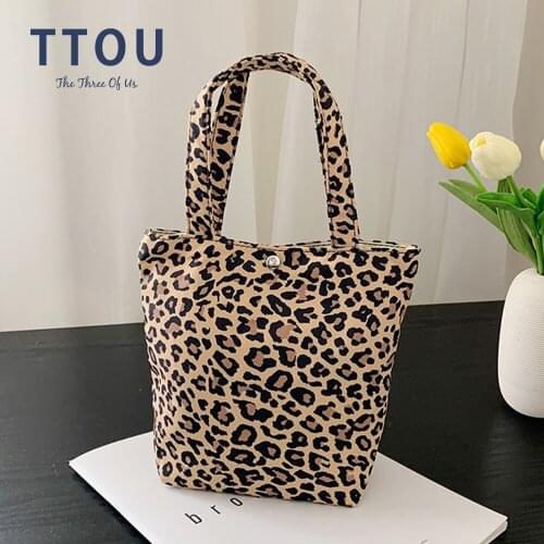 2021 Womens Shopper Bag Brown Leopard Tote Bag Luxury Designer Handbag Girls Fashion Casual Large Capacity Canvas Shoulder Bags