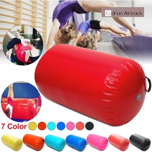 35.49x41.39inch 105x90cm Inflatable Gymnastic Air Rolls Beam Yoga Gymnastics Cylinder Airtrack Exercise