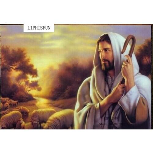 5D Full Drill DIY Diamond Painting Portrait Jesus Square Rhinestone Diamond Embroidery Cross Stitch Diamond Home Decor