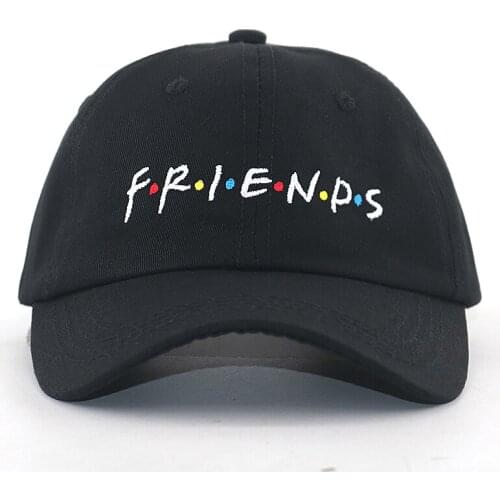 100% cotton embroidery friends dad hat new men women pure black hip hop baseball cap adjstable sports snapback hats high quality