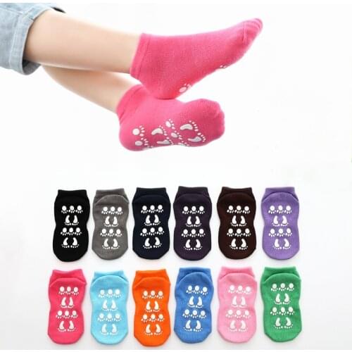Breathable Non-slip Floor Socks Boy Girl Socks Home Baby Kids Socks Cotton Candy Color Ankle Socks Autumn Winter Spring Summer