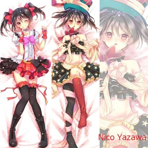 Hentai Sexy Japan Anime Pillowcase Love Live! Nico Yazawa Cute decorative Body Pillow Case Bedding
