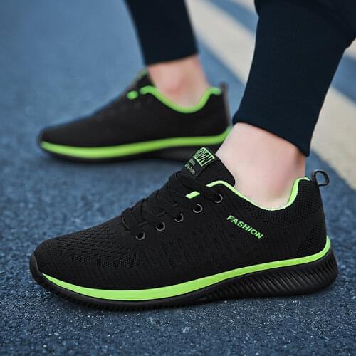 Unisex Sneakers Breathable Outdoor Lace-up Athletic Trainer Shoes Leisure Comfortable Sneakers Size 35-47