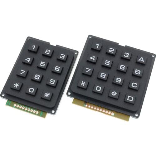 3*4 4*4 Matrix Switch Keyboard Keypad Array Module ABS Plastic Keys 4x4 3x4 12 16 Key Button Membrane Switch DIY Kit for Arduino