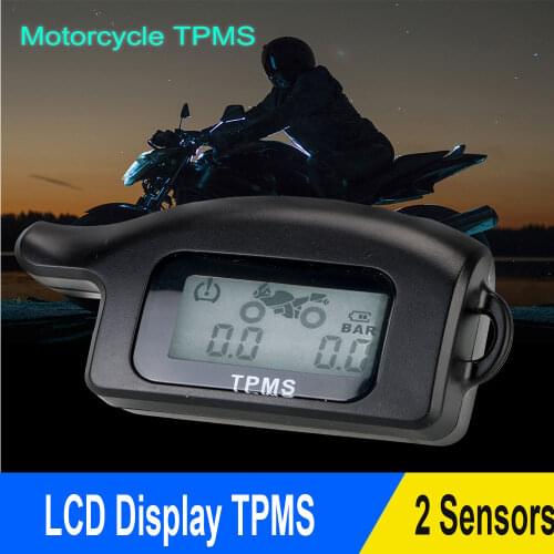 Motorcycle TPMS Motor Tire Pressure Monitoring Alarm System Tyre Temperature With 2 External Sensors Tire Pressure Sensors