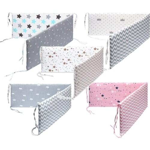 Nordic Baby Bed Bumpers For Newborns Thicken Star Crib Protector Cotton Infant Cot Around Cushion Room Decor For Boy Girl 1Pcs