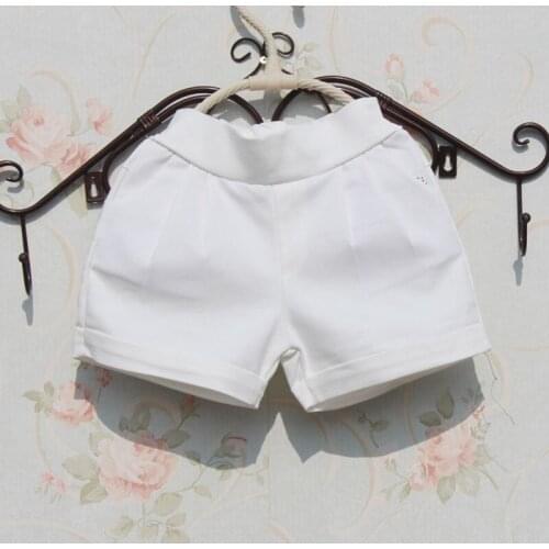 Clothes Children Fashion 2017 Pure White Girls Shorts Summer Baby Teenage Girls Beach Short Pants Kids Trousers Girls JW1046A