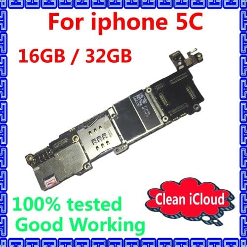 16GB 32GB Original motherboard for iphone 5C Factory unlocked mainboard with IOS system Clean iCloud circuits logic board