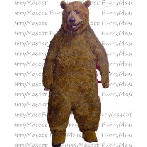 Professional Brown BEAR FURRY fursuit 200% as Picture Mascot Costume Fancy Dress Cosplay All Sizes