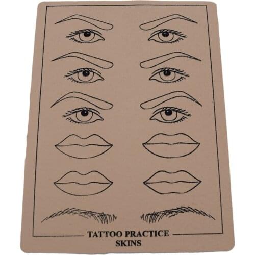 10pcs Rubber Professional Permanent Makeup Eyebrow Lip Durable Tattoo Practice Skin For New Artist Starter Pmuk039 FreeShipping