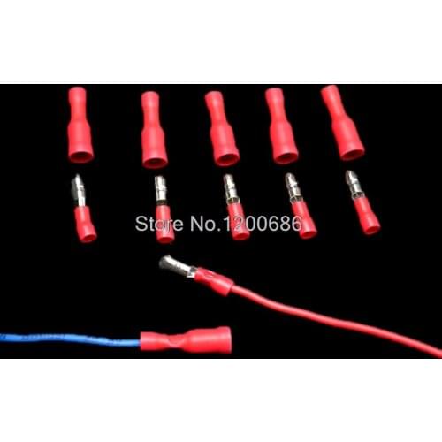 Bullet male and female wire MPD (FRD) 1.25-156 Terminals Red 18-22 Awg Gague Bullet Butt Connector nsulated Crimp Terminals