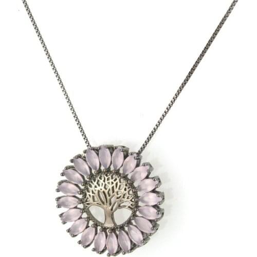 Lucky Sonny 6 Color Life Tree Pendent Colar Gold Color Fashion Necklace Jewelry Women Collar Accessory Feminina Joyeria Bijoux