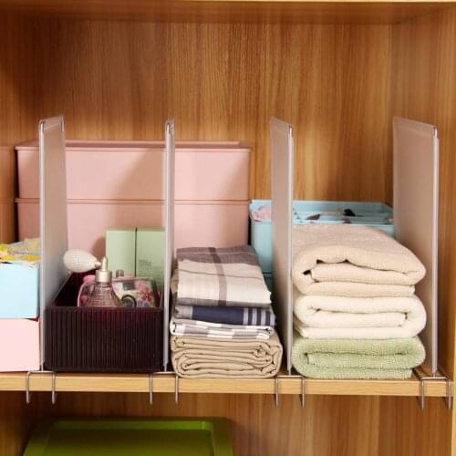 Wardrobe partition board partition storage bar vertical nail free cabinet cabinet underwear WY815