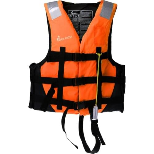 Unisex High Visible Life Jacket Safety Vest with Whistle for Kayak Canoe Boat Swimming Fishing Vest Buoyancy Aid Men Women Kids
