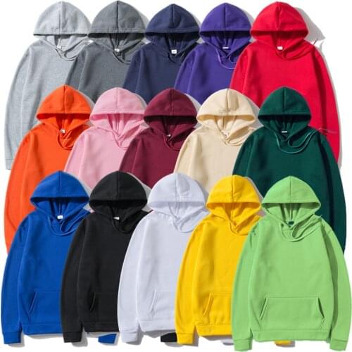 Couples Hoodies Men Male Casual Solid Black Hoodies Sweatshirt Male Hip Hop Streetwear Top Mens Oversized 100% Cotton Hoodie men