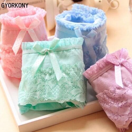 Hot Candy Color Panties High Quality Lovely Cute Girl Underwear Panties Cotton Briefs 12pcs/lot A-SQ-A2802-12P
