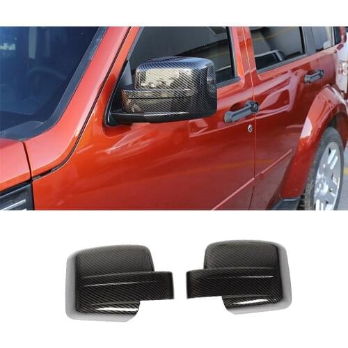 Car Rear View Mirror Cover Decoration for Jeep Liberty/ Dodge Nitro 2007 2008 2009 2010 2011 2012 Car External Accessories Black