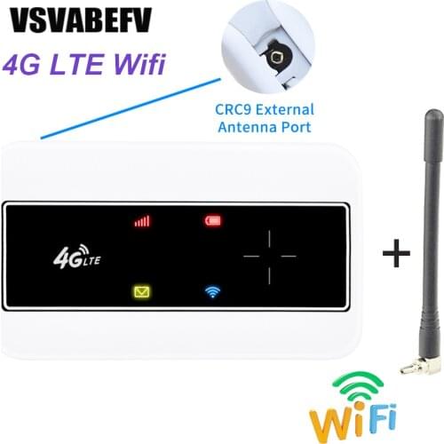 VSVABEFV Portable Router 4G Mini SIM Card Router With Battery LED Indicator Mobile For Outdoor Travel Car 150Mbps Wireless