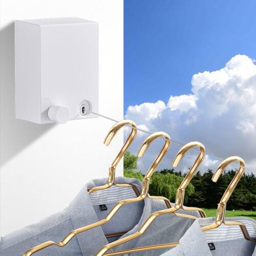 Retractable Clothesline 4.2 Meter Clothes Line Indoor Clothes Dryer Outdoor Laundry Dryer Rack Clothes Line