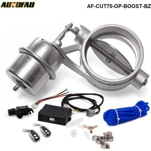 Exhaust Control Valve With Boost Actuator Cutout 70mm Pipe Opend with Wireless Remote Controller Set AF-CUT70-OP-BOOST-BZ