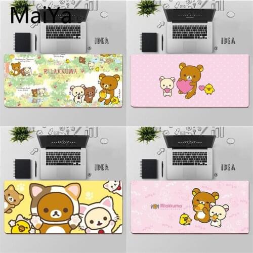 Maiya Top Quality kawaii Rilakkuma Kiiroitori DIY Design Pattern Game mousepad Free Shipping Large Mouse Pad Keyboards Mat