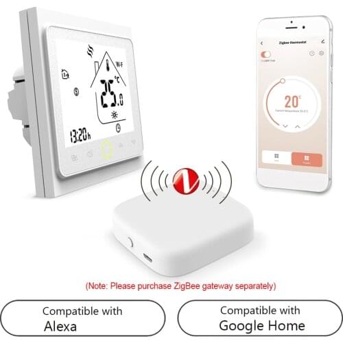 WiFi Smart Thermostat Home Programmable Temperature Controller for Water Floor Heating APP Voice Control Tuya ZigBee Gateway
