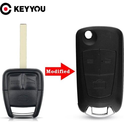 KEYYOU Replacement Modified Flip Remote Key Shell Case Folding Car Key Cover For Opel Vauxhall Astra Corsa Vectra Zafira