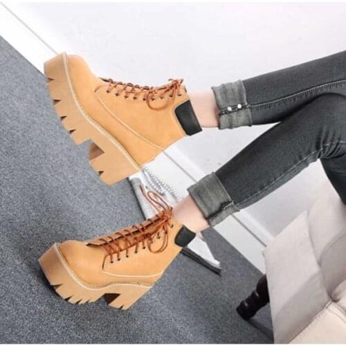 Womens Shoes ankle Boots Wedges Ankle Boots Square Heels Sliver Lace-up Boots Platform Ankle Boot .JXQ-2618