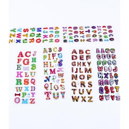 10 Sheets Alphabet Letter Bubble Sticker Cute 3d Cartoon Child Stickers for Children Baby Kids Classic Gifts Stationery 7cm*17cm
