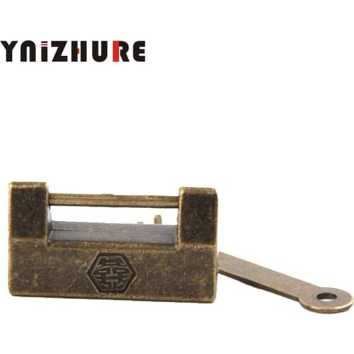 10PCS Alloy Antique Bronze Chinese Old Decorative Lock Jewelry Chest Box Lock Padlock for Wooden Wood Suitcase Drawer Cabinet