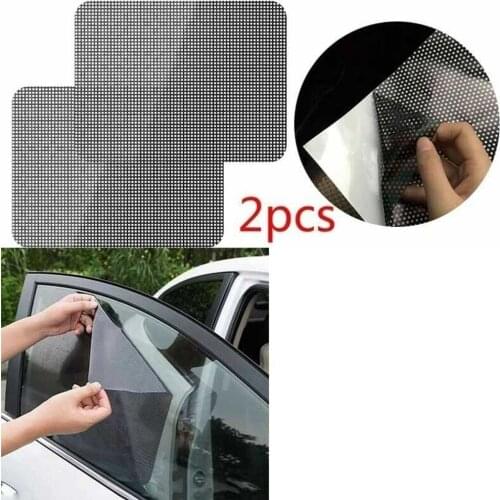 2pcs/Set Car Side Window Sunshades Electrostatic Sticker PVC Sunscreen Film Stickers Cover Reusable Screen Heat Insulation Film