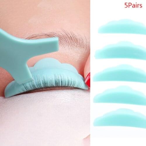 5Pairs Eyelash Perming Pad Silicone Curler Rods Lashes Lift Shield Tool Patches