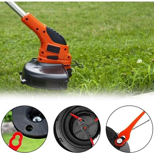 50Pcs Plastic Blades Grass Trimmers Red Lawn Mower Blades 84mm Cordless Strimmer Trim Fast Switchblades Cutter Lawn Garden Plant