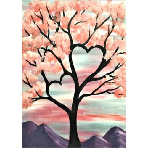5D DIY full diamond art color tree pattern cross stitch diamond embroidery mosaic diamond home decoration